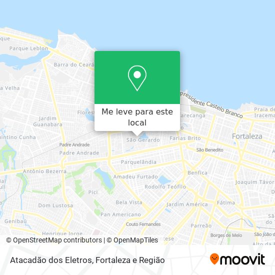 Atacadão dos Eletros mapa