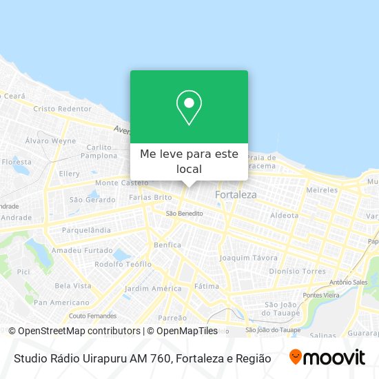 Studio Rádio Uirapuru AM 760 mapa