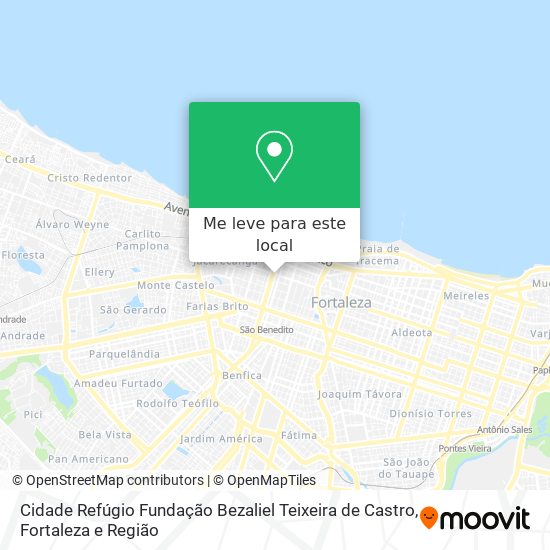 Cidade Refúgio Fundação Bezaliel Teixeira de Castro mapa
