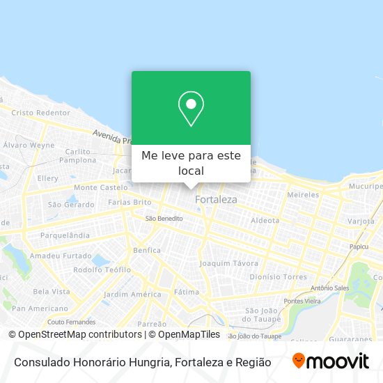 Consulado Honorário Hungria mapa