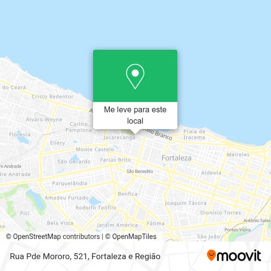 Rua Pde Mororo, 521 mapa