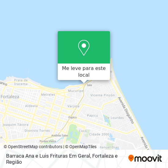 Barraca Ana e Luis Frituras Em Geral mapa