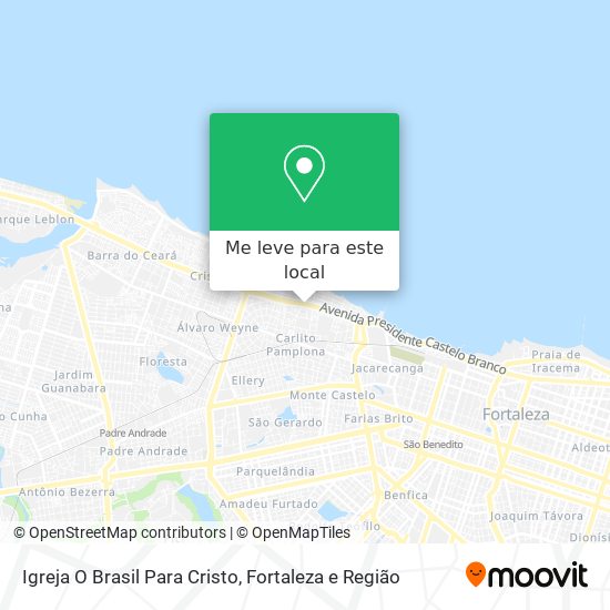 Igreja O Brasil Para Cristo mapa