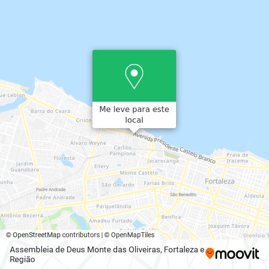 Assembleia de Deus Monte das Oliveiras mapa
