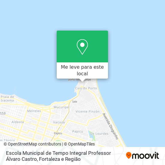 Escola Municipal de Tempo Integral Professor Álvaro Castro mapa