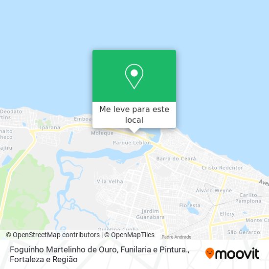 Foguinho Martelinho de Ouro, Funilaria e Pintura. mapa