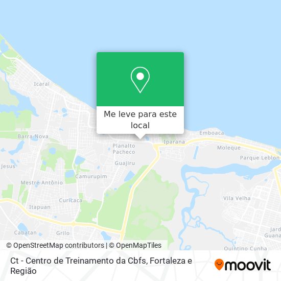 Ct - Centro de Treinamento da Cbfs mapa
