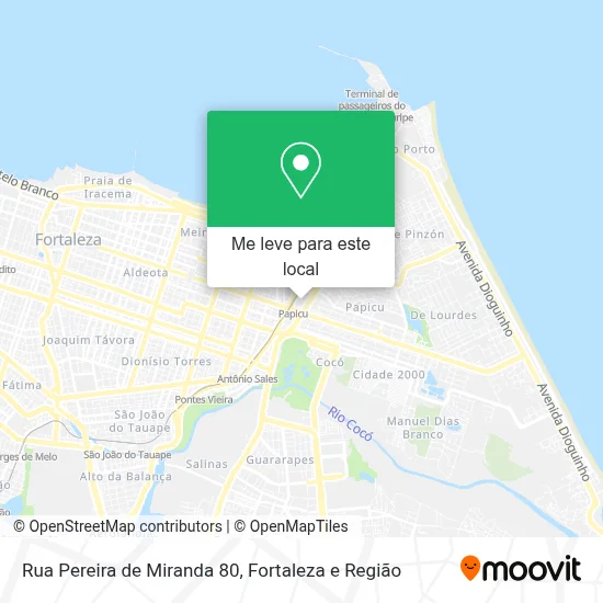 Rua Pereira de Miranda 80 mapa