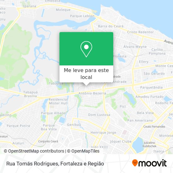 Rua Tomás Rodrigues mapa