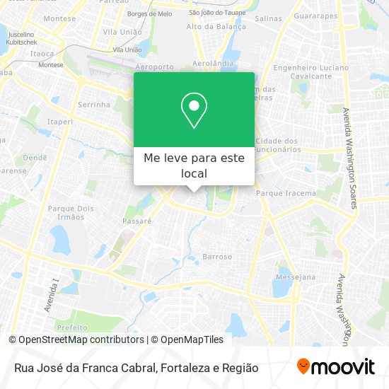Rua José da Franca Cabral mapa