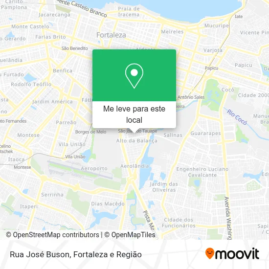 Rua José Buson mapa