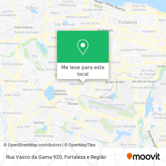 Rua Vasco da Gama 920 mapa