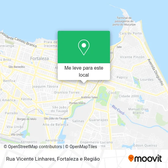 Rua Vicente Linhares mapa