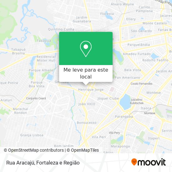 Rua Aracajú mapa