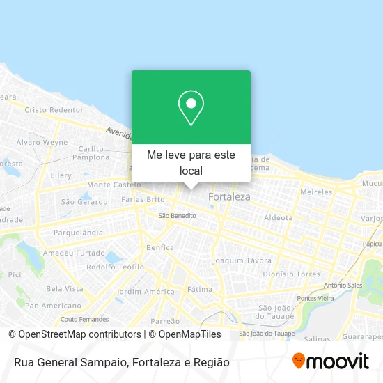 Rua General Sampaio mapa