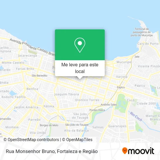 Rua Monsenhor Bruno mapa