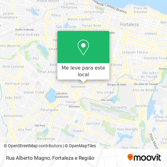 Rua Alberto Magno mapa