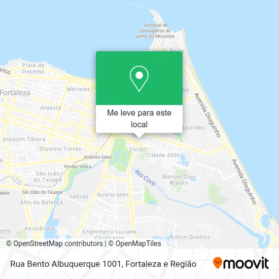 Rua Bento Albuquerque 1001 mapa