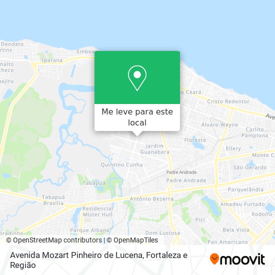 Avenida Mozart Pinheiro de Lucena mapa