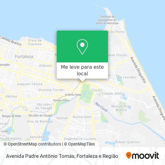 Avenida Padre Antônio Tomás mapa