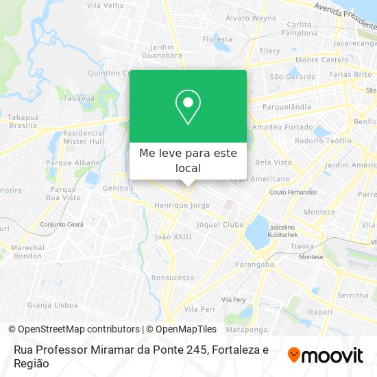 Rua Professor Miramar da Ponte 245 mapa