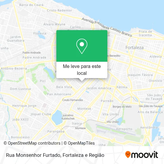 Rua Monsenhor Furtado mapa