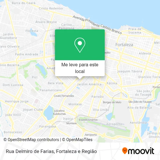 Rua Delmiro de Farias mapa