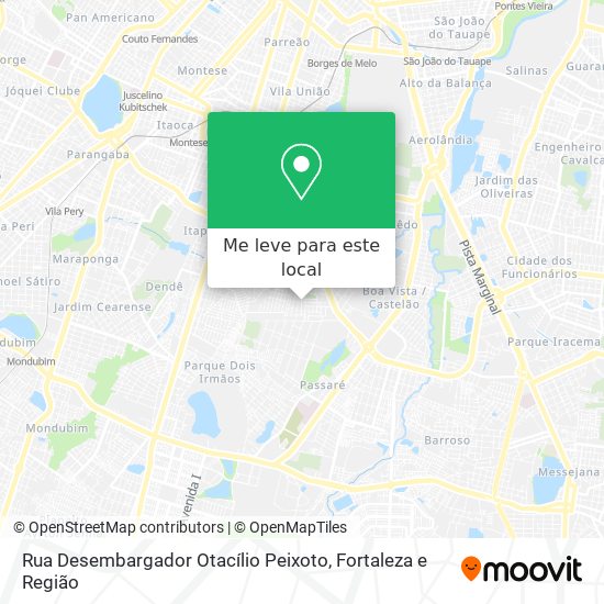 Rua Desembargador Otacílio Peixoto mapa