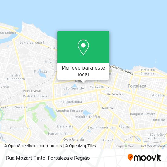 Rua Mozart Pinto mapa