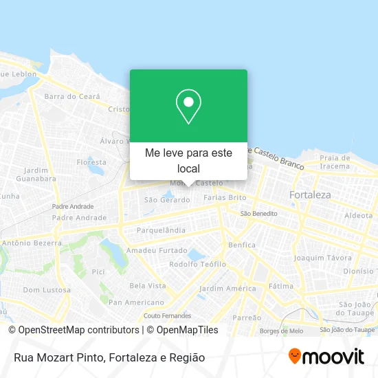 Rua Mozart Pinto mapa