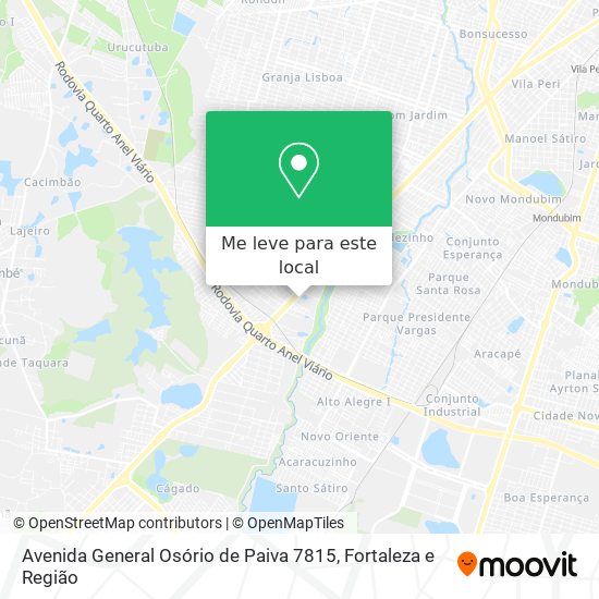 Avenida General Osório de Paiva 7815 mapa
