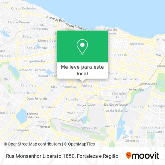 Rua Monsenhor Liberato 1850 mapa