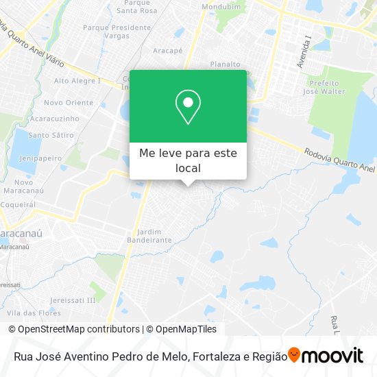 Rua José Aventino Pedro de Melo mapa