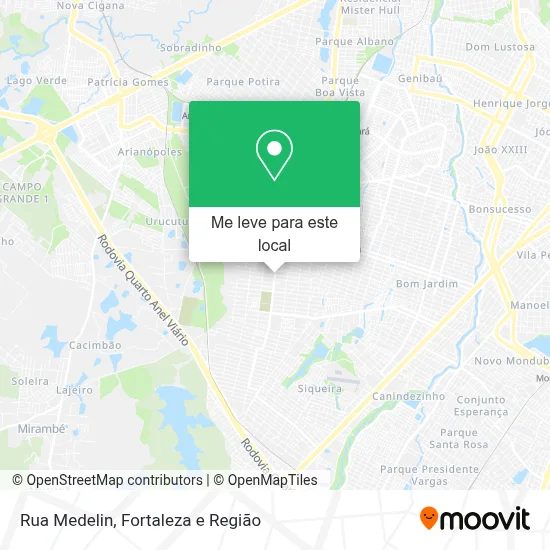 Rua Medelin mapa