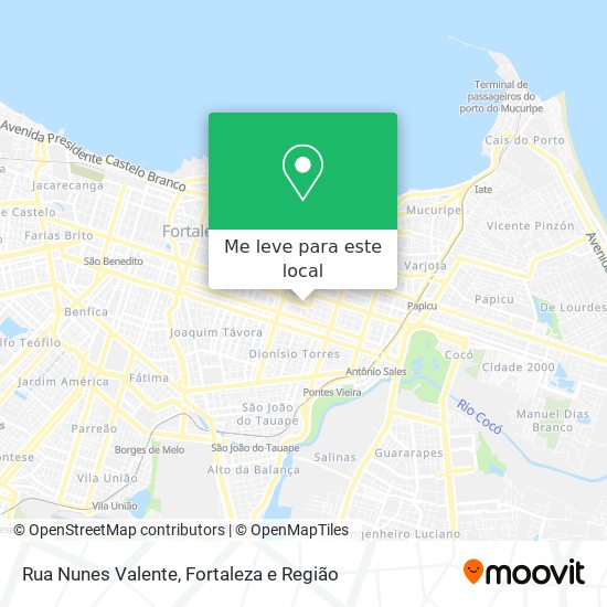 Rua Nunes Valente mapa