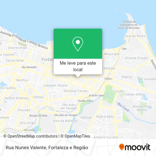 Rua Nunes Valente mapa