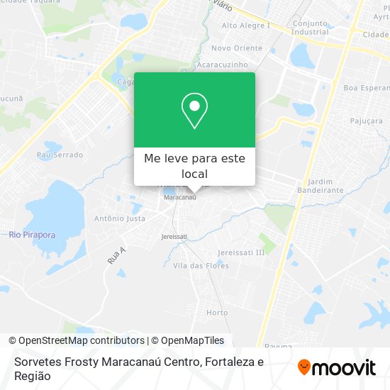 Sorvetes Frosty Maracanaú Centro mapa