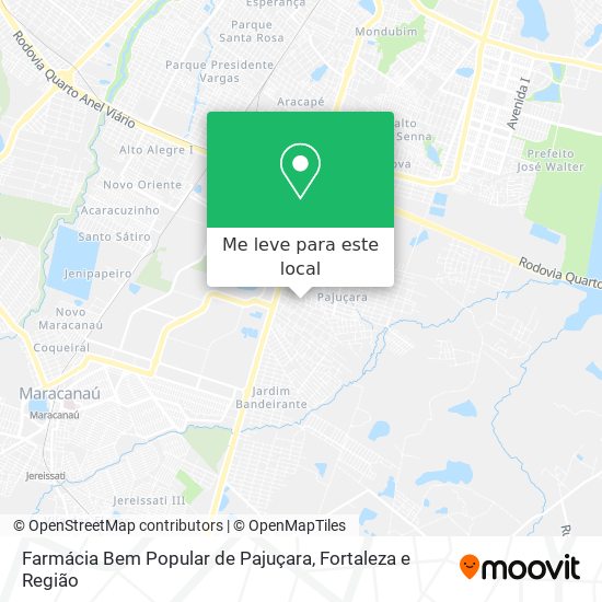 Farmácia Bem Popular de Pajuçara mapa