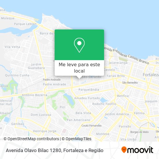 Avenida Olavo Bilac 1280 mapa