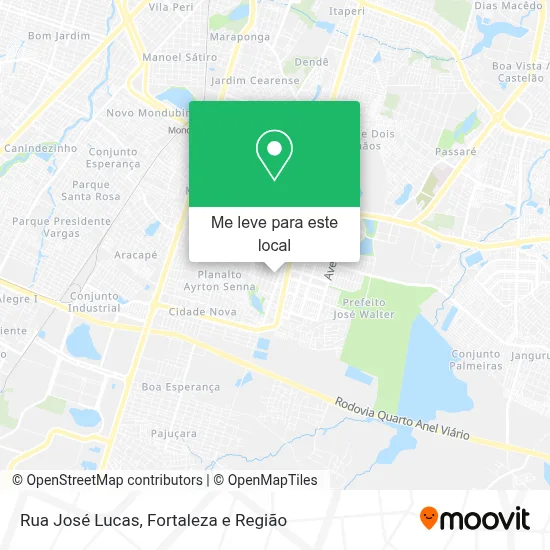 Rua José Lucas mapa