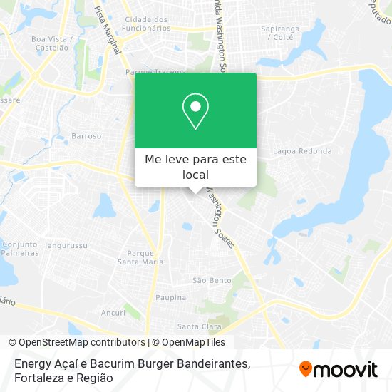 Energy Açaí e Bacurim Burger Bandeirantes mapa