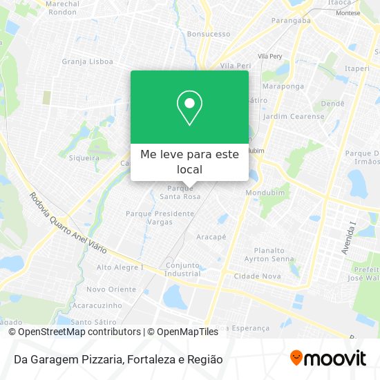 Da Garagem Pizzaria mapa