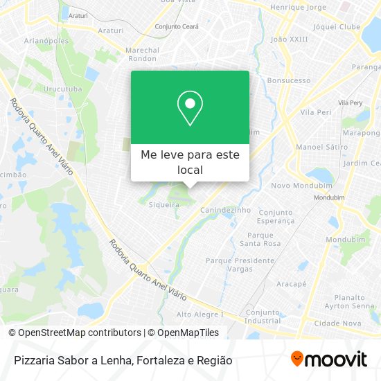 Pizzaria Sabor a Lenha mapa