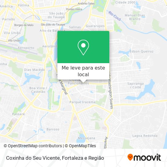 Coxinha do Seu Vicente mapa