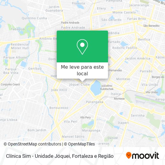 Clínica Sim - Unidade Jóquei mapa