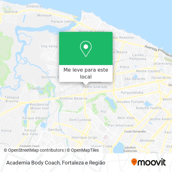 Academia Body Coach mapa