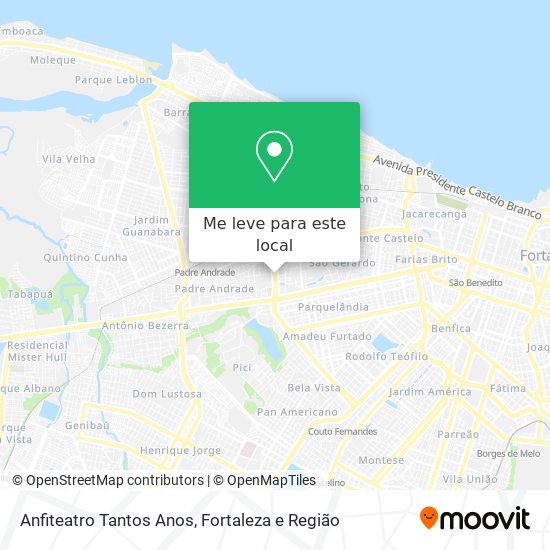 Anfiteatro Tantos Anos mapa
