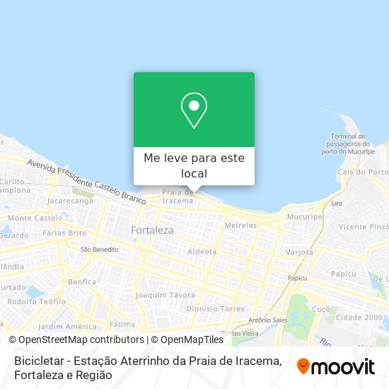 Bicicletar - Estação Aterrinho da Praia de Iracema mapa