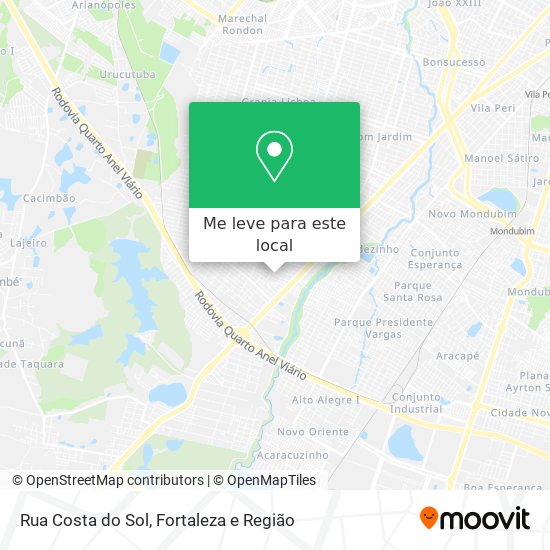 Rua Costa do Sol mapa