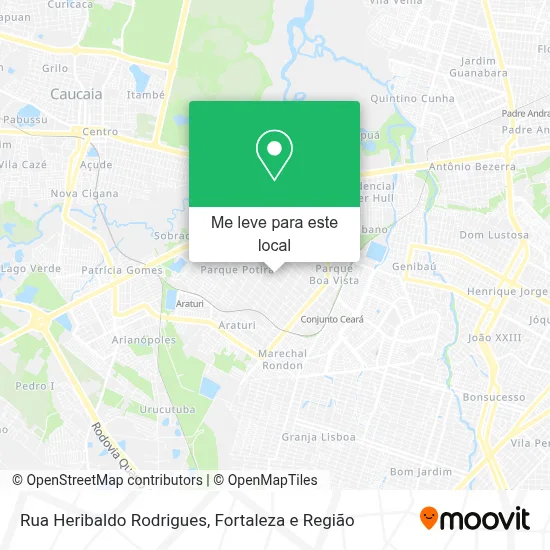 Rua Heribaldo Rodrigues mapa